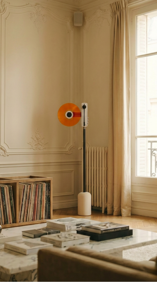 The Ruka TD-1 on display in a modern apartment